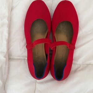 Rothy's Scarlet Mary Jane Flats